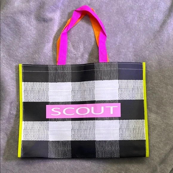 NWOT Scout Black and White Geometric Tote Bag - Picture 1 of 3